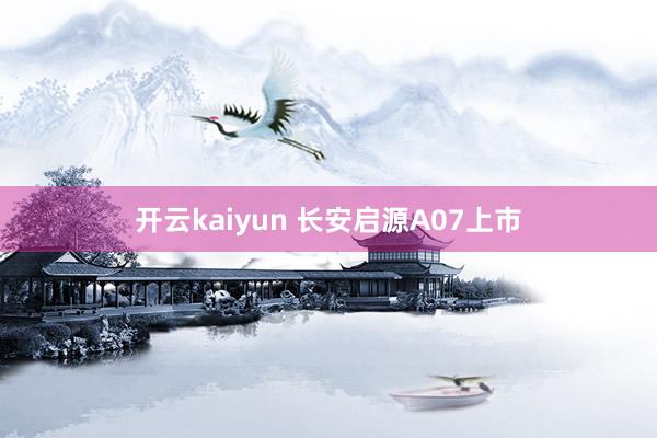 开云kaiyun 长安启源A07上市