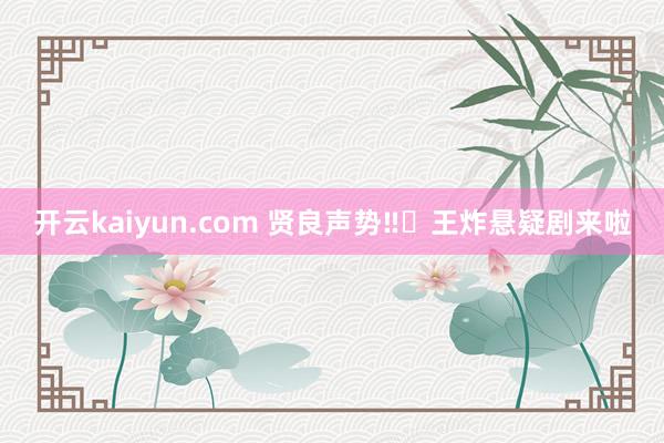 开云kaiyun.com 贤良声势‼️王炸悬疑剧来啦