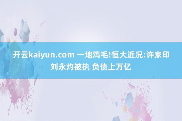 开云kaiyun.com 一地鸡毛!恒大近况:许家印刘永灼被执 负债上万亿