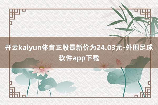 开云kaiyun体育正股最新价为24.03元-外围足球软件app下载