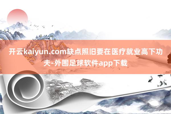 开云kaiyun.com缺点照旧要在医疗就业高下功夫-外围足球软件app下载