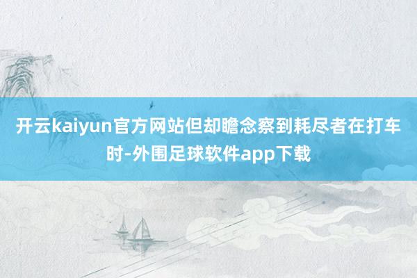 开云kaiyun官方网站但却瞻念察到耗尽者在打车时-外围足球软件app下载