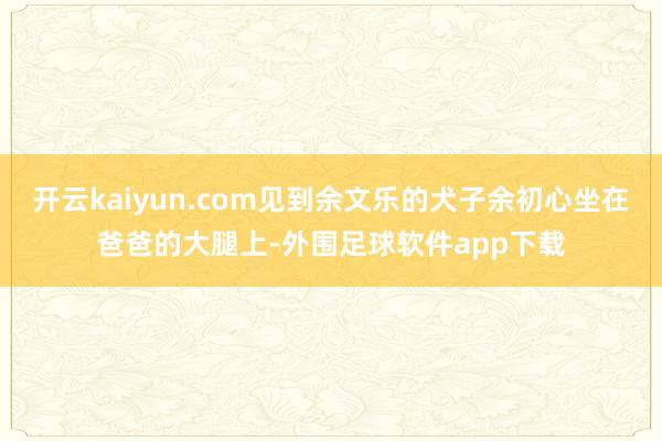 开云kaiyun.com见到余文乐的犬子余初心坐在爸爸的大腿上-外围足球软件app下载