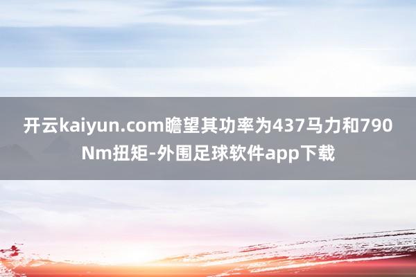 开云kaiyun.com瞻望其功率为437马力和790Nm扭矩-外围足球软件app下载