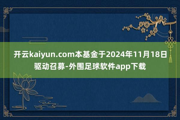 开云kaiyun.com本基金于2024年11月18日驱动召募-外围足球软件app下载