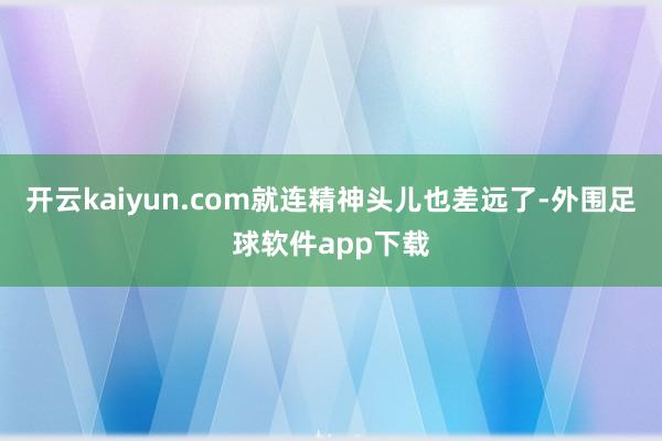 开云kaiyun.com就连精神头儿也差远了-外围足球软件app下载