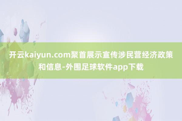 开云kaiyun.com聚首展示宣传涉民营经济政策和信息-外围足球软件app下载