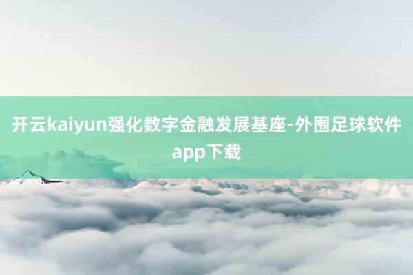 开云kaiyun强化数字金融发展基座-外围足球软件app下载