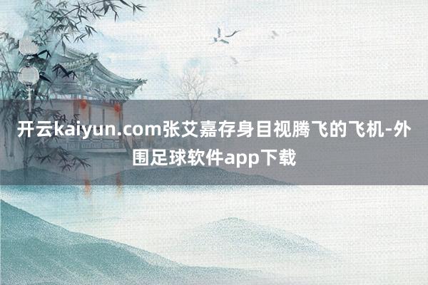 开云kaiyun.com张艾嘉存身目视腾飞的飞机-外围足球软件app下载